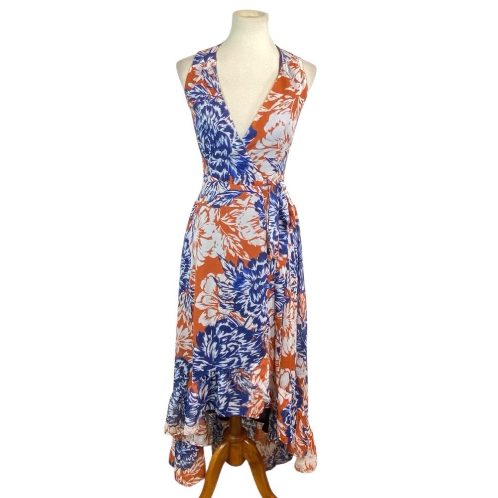 Woman’s Lulus sleeveless floral tropical wrap dress size XS